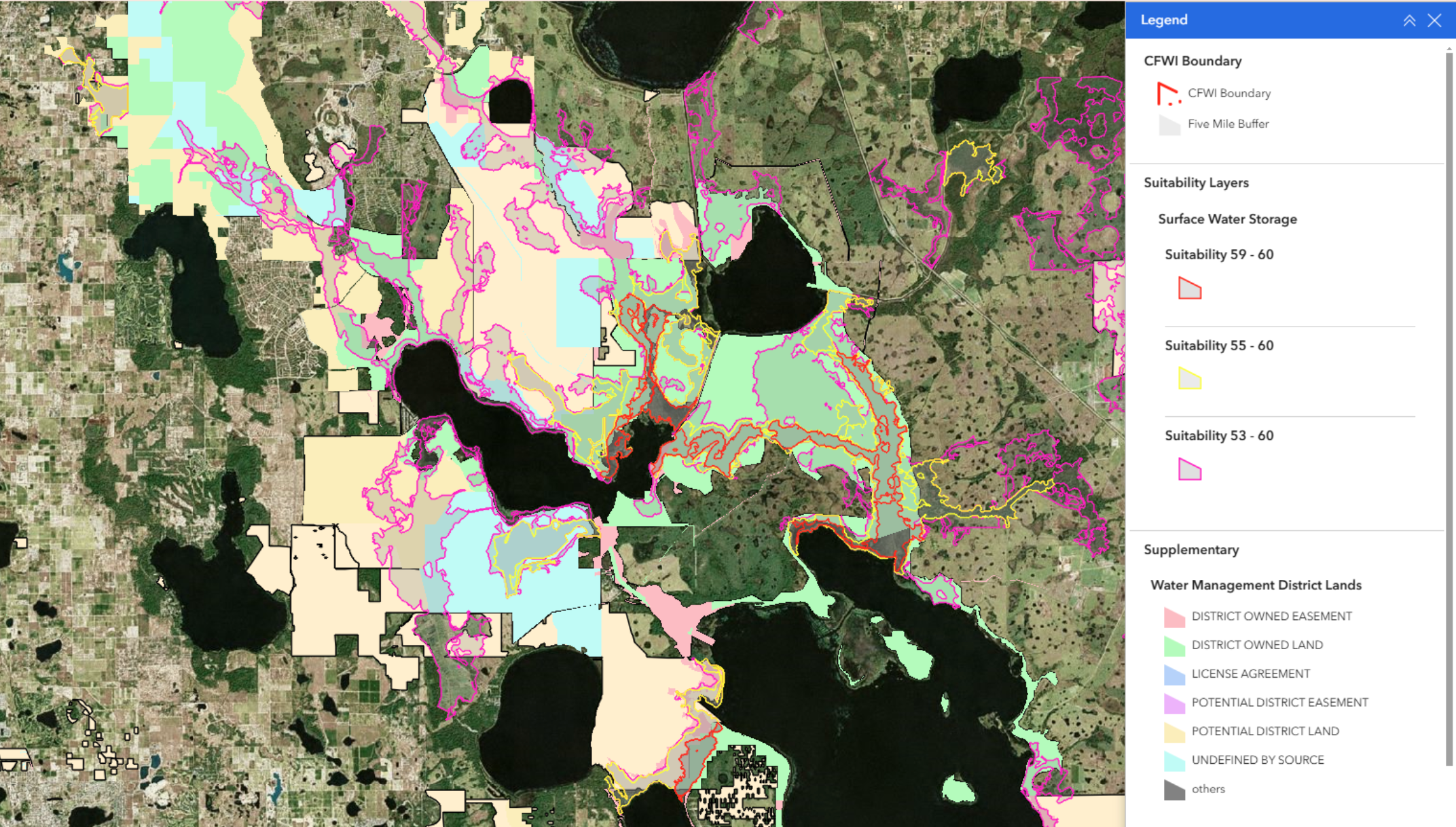 Screenshot of the GIS tool
